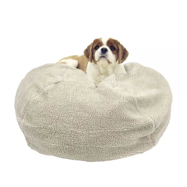 Carolina Pet Company - Sherpa Puff Ball Pillow Bed for Dog and Cats