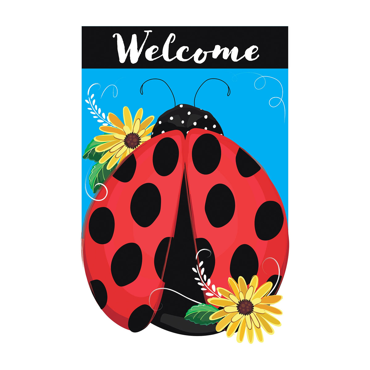 Evergreen Enterprises - Flag Ladybug Welcome