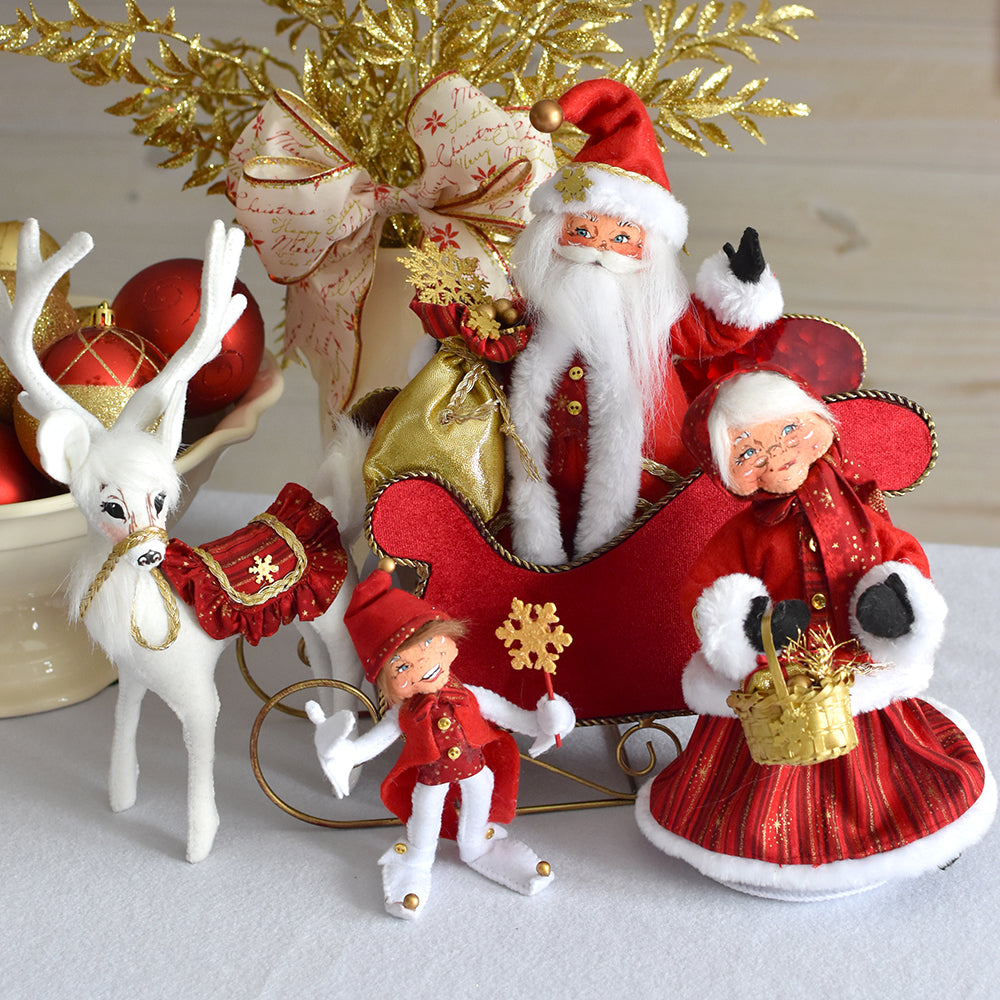 Annalee Dolls - Santa Crimson & Gold