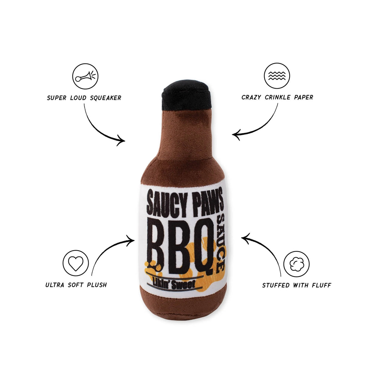 Petshop by Fringe Studio - Dog Toy Saucy Paws Bbq Sauce