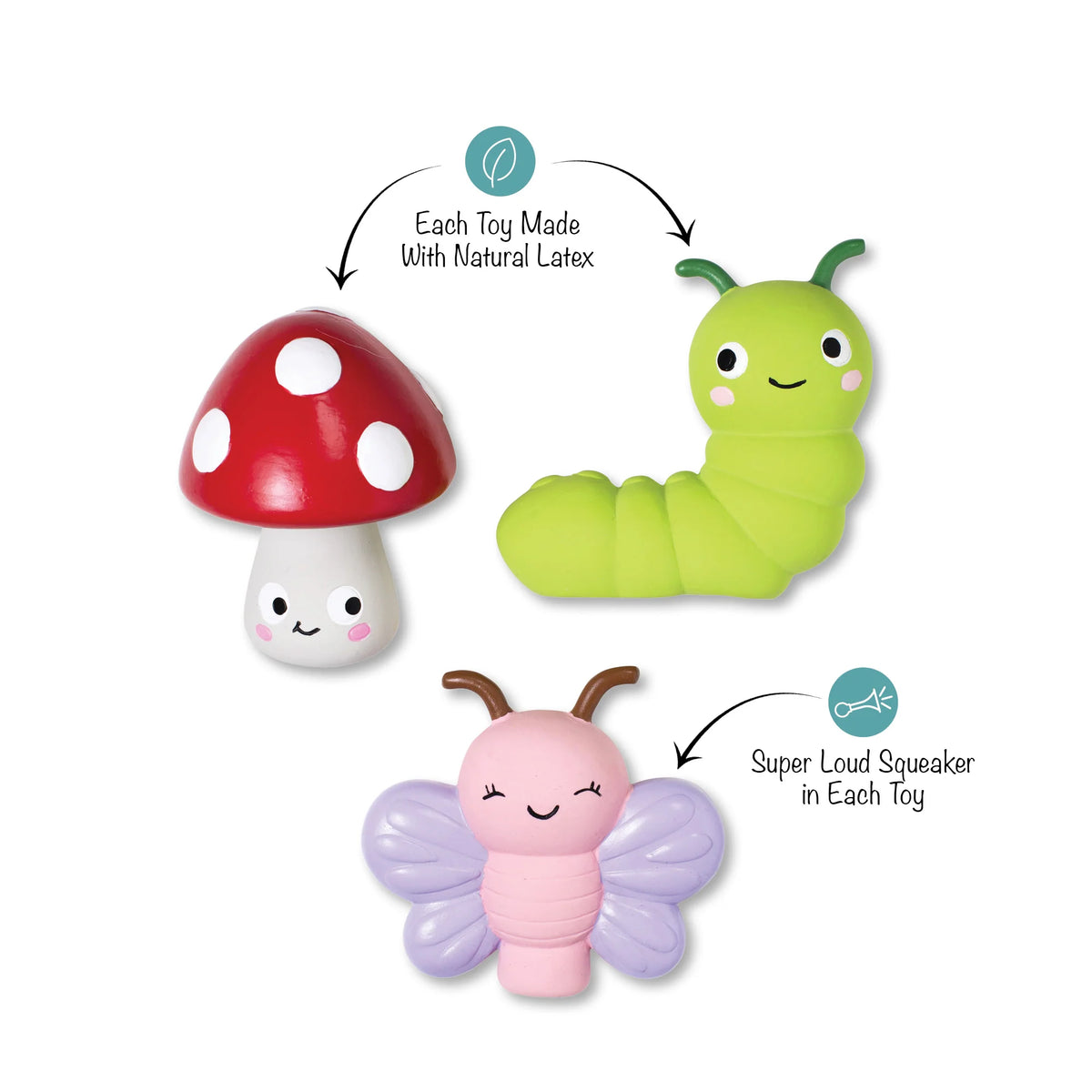 Petshop by Fringe Studio - Dog Toy 3 Pc Set Keeping It Natural