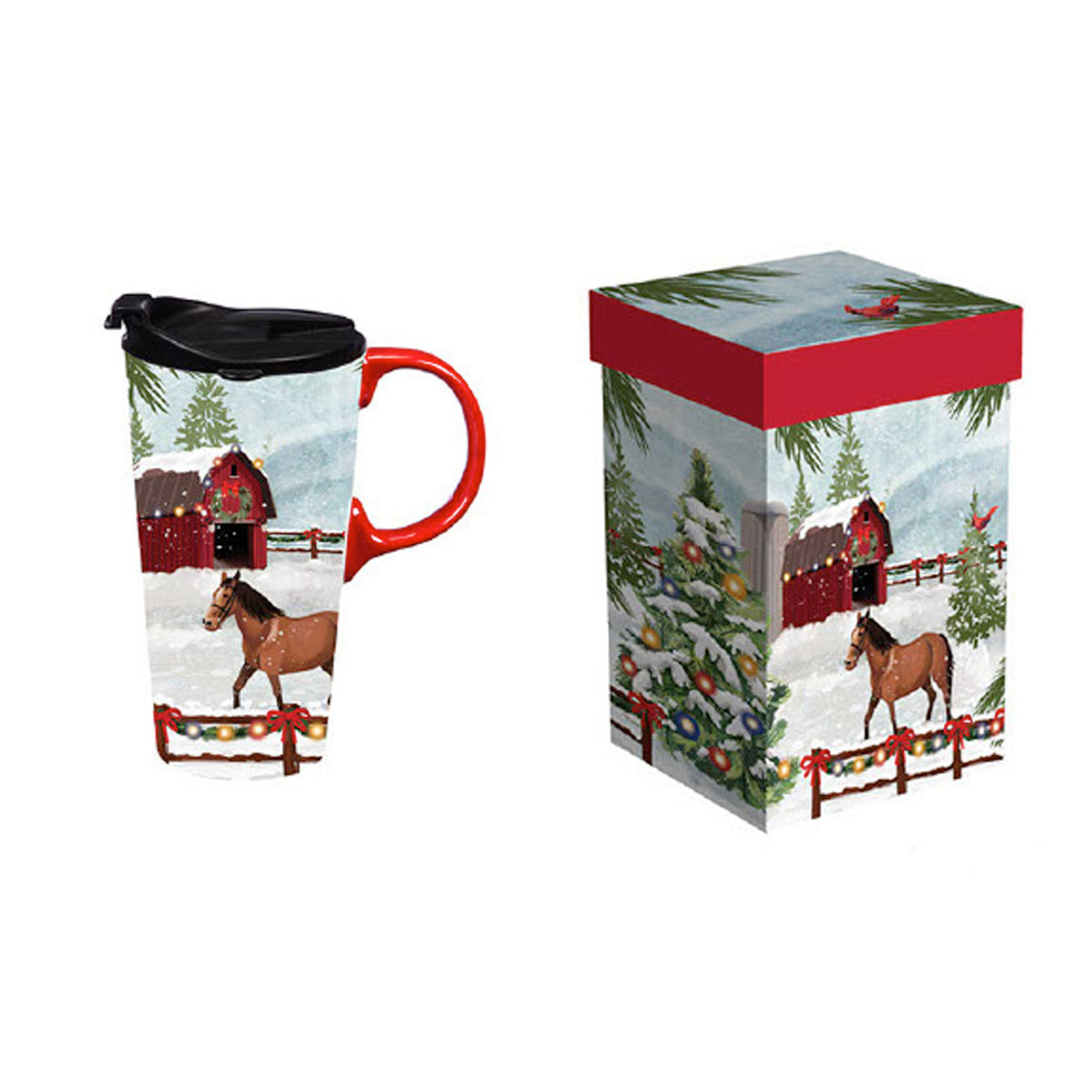 Evergreen Enterprises - Travel Cup Horse Scene w/ Box - Southern Agriculture