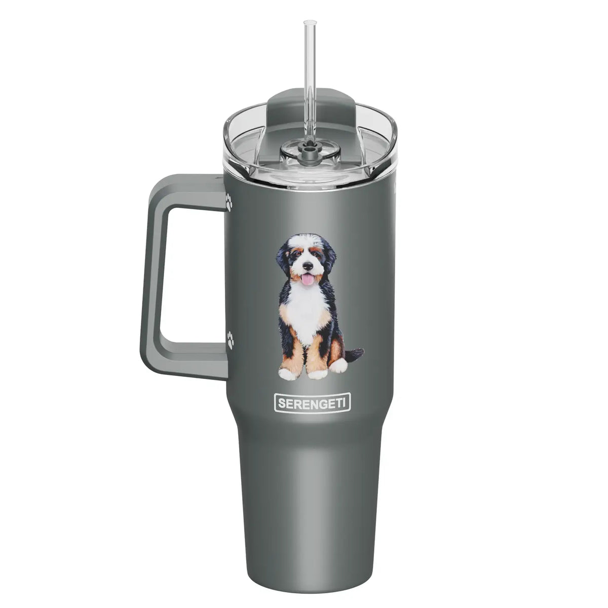 E & S Imports - Tumbler with Handle & Straw Bernadoodle