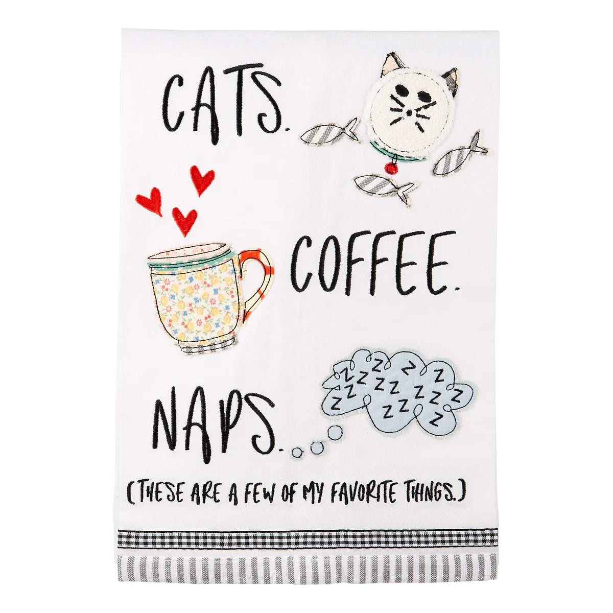 Glory Haus - Tea Towel Cats, Coffee, Naps