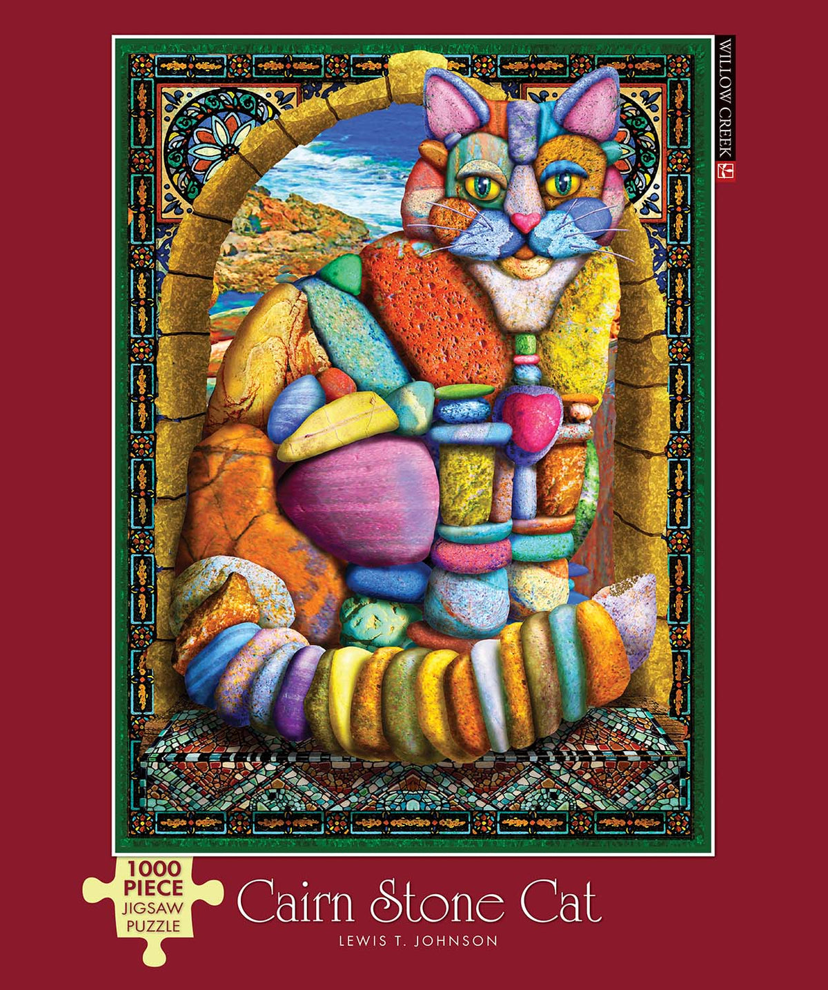Willow Creek Press - Puzzle Cairn Cat Stone - 1000 pieces