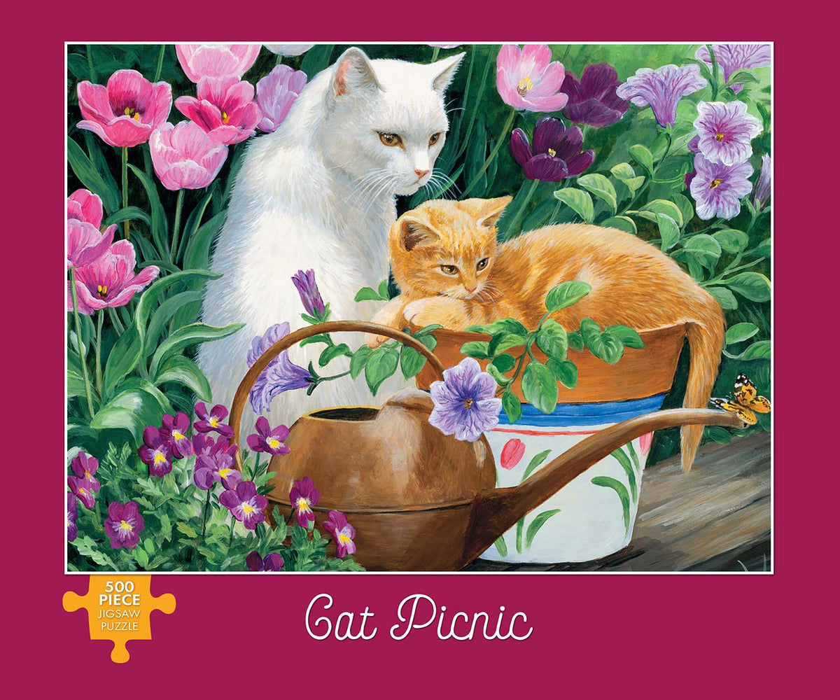 Willow Creek Press - Puzzle Cat Picnic - 500 piece