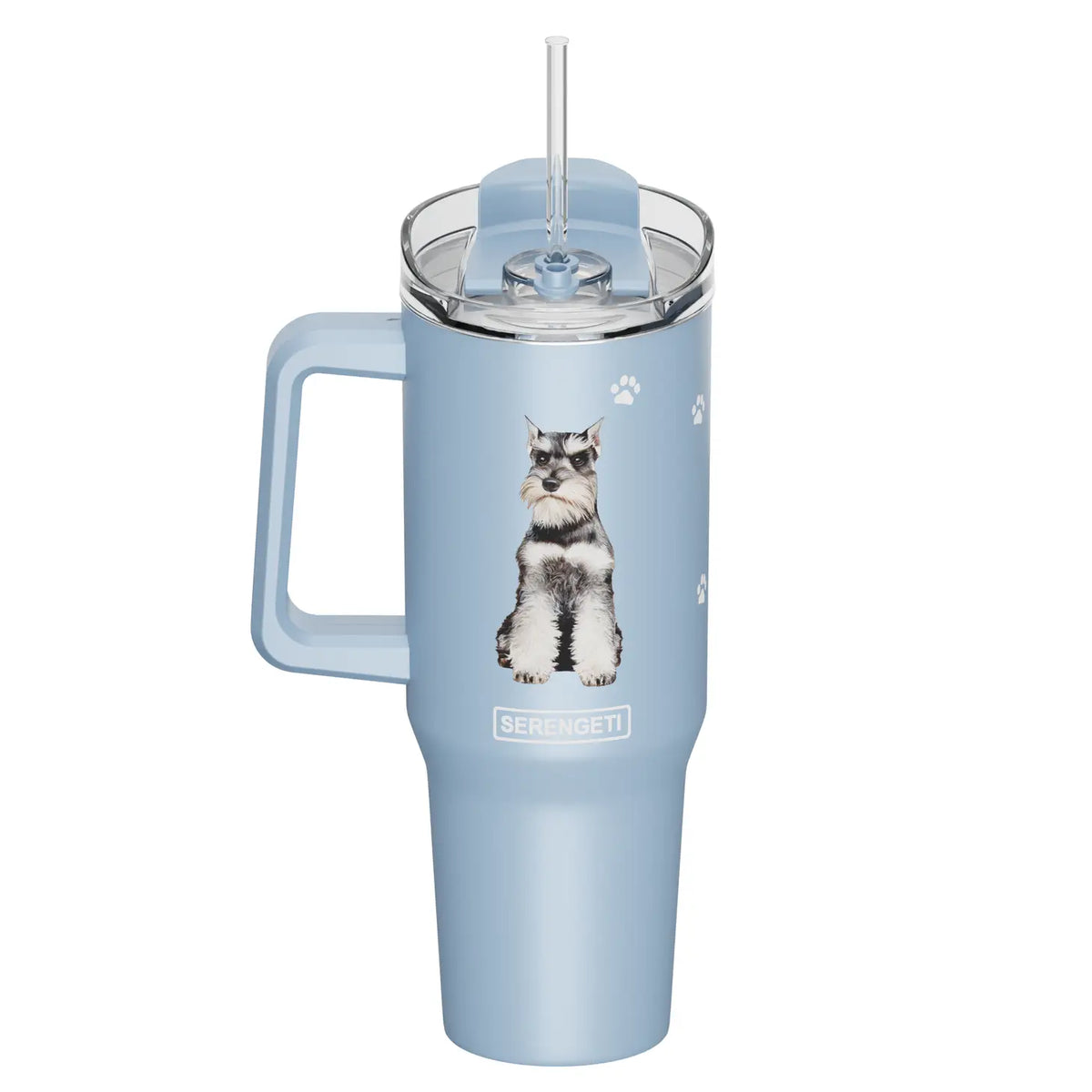 E & S Imports - Tumbler with Handle & Straw Schnauzer