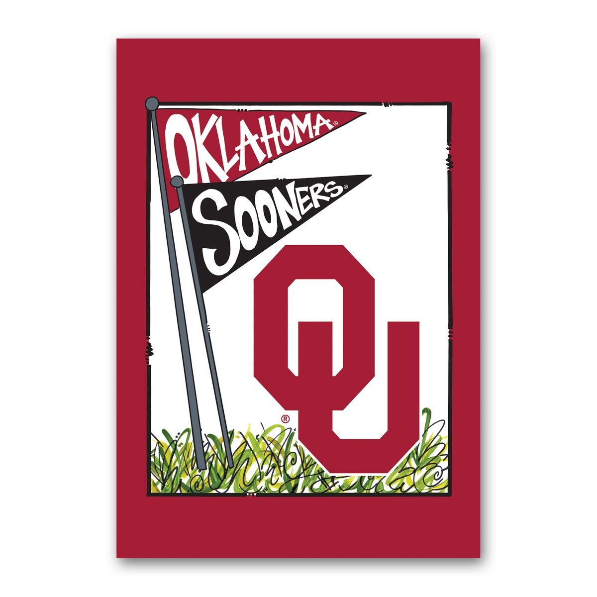 Magnolia Lane - Oklahoma University House Flag