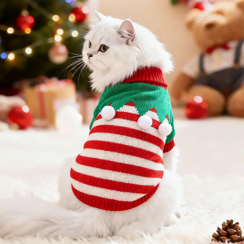 PawPaw Wholesale - Dog Sweater Christmas Stripe