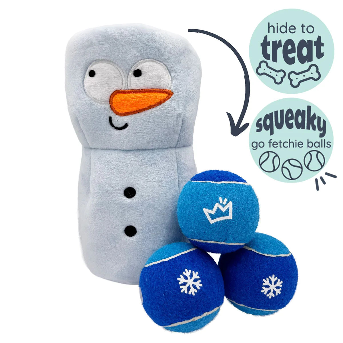 Huxley & Kent - Dog Toy Squeak 'N Peek Frosty Snowman
