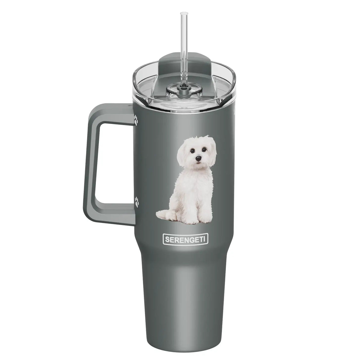 E & S Imports - Tumbler with Handle & Straw Maltese