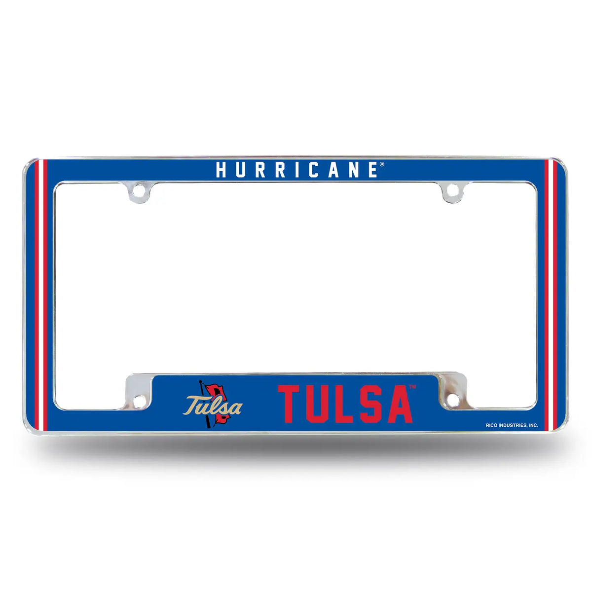 Rico Industries - Tulsa All Over Chrome License Plate Frame
