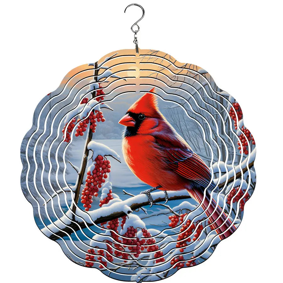 Traci's Fun Creations - Wind Spinner Cardinal Winter