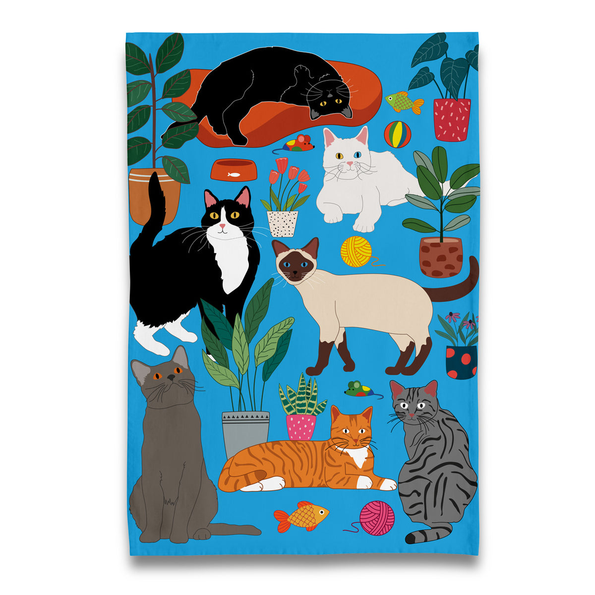 Naked Decor - At home With Kitty Cats Tea Towel