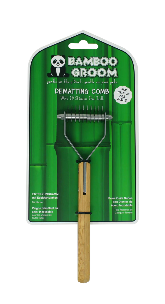 Bamboo Groom - Dematting Comb With 10 Stainless Steel Teeth - Southern Agriculture