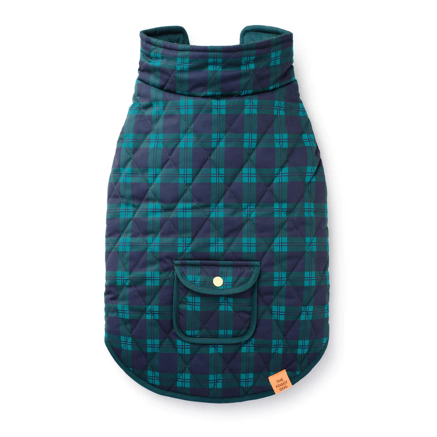 The Foggy Dog - Dog Jacket Black Watch Plaid Reversible