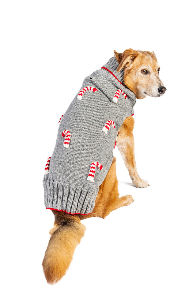 Chilly Dog - Dog Knit Sweater Candy Cane