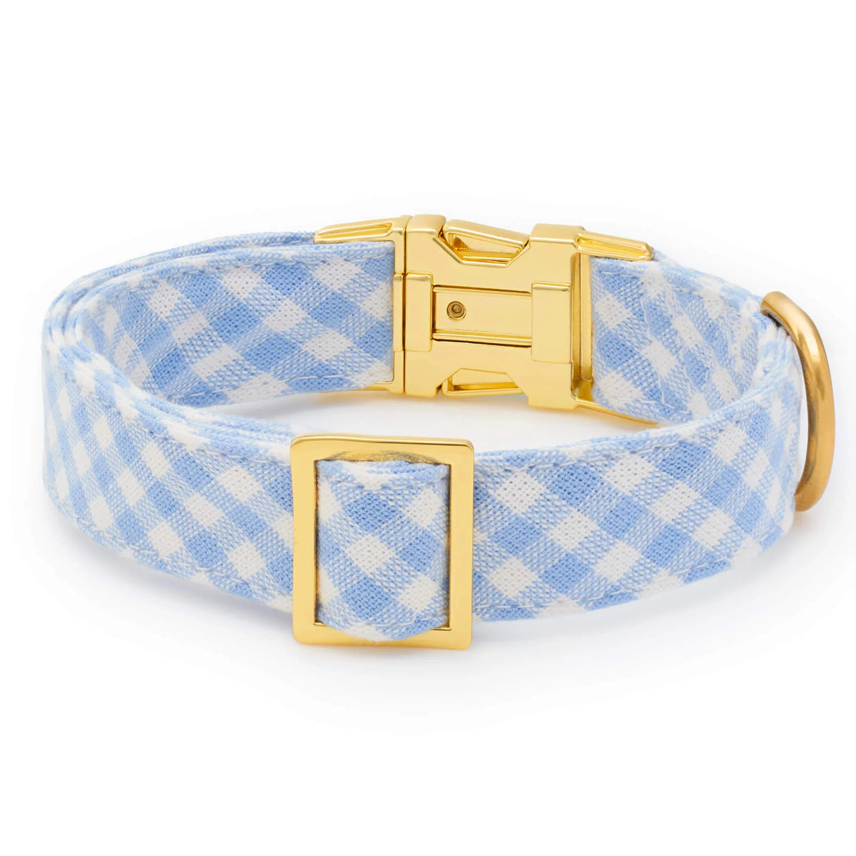 The Foggy Dog - Dog Collar Sky Blue Gingham