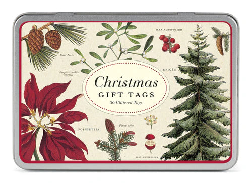 Cavallini & Co. - Gift Tags Glitter Christmas Botanica