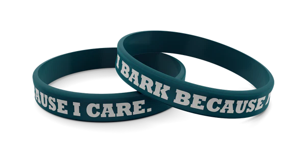 Wild Meadow Farms Wrist Band I Bark Because I Care Silicone