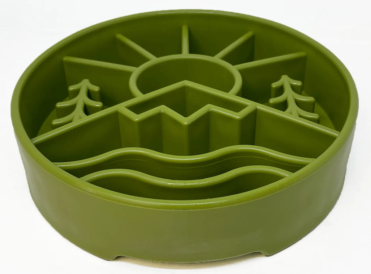 SodaPup - eBowl Enrichment Slow Feeder Dog Bowl - Great Outdoor Design