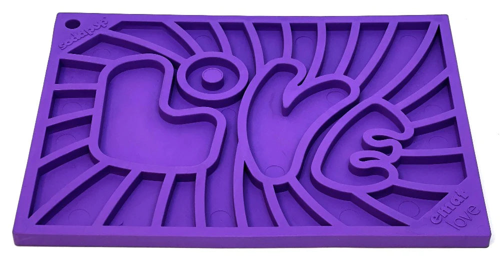 Enrichment Dog Lick Mat - Groovy Love Design - Southern Agriculture