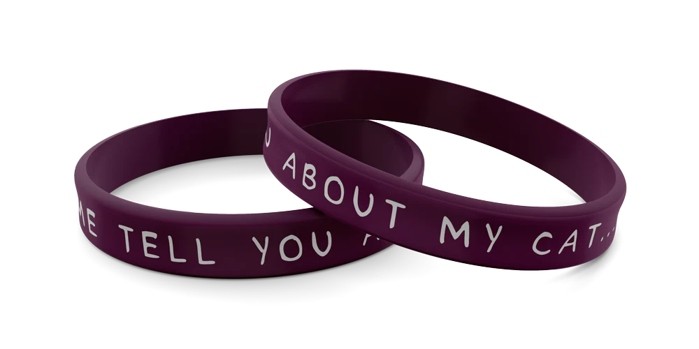 Wild Meadow Farms Wrist Band Let Me Tell You About My Cat... Silicone