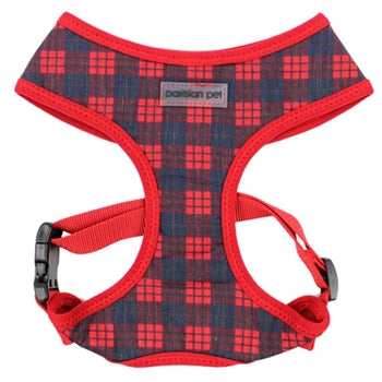 Parisian Pet - Freedom Harness Scottish (Red/Blue)