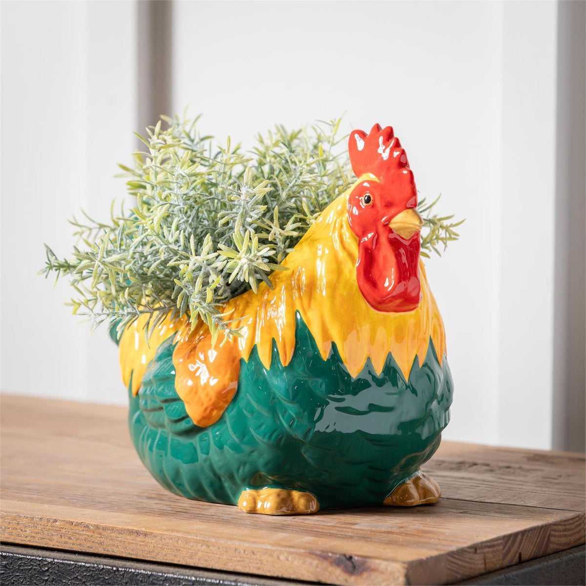 Evergreen Enterprises - Planter Colorful Rooster