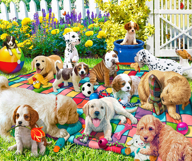 Allied Products-Springbok - Playful Pups on Parade Puzzle