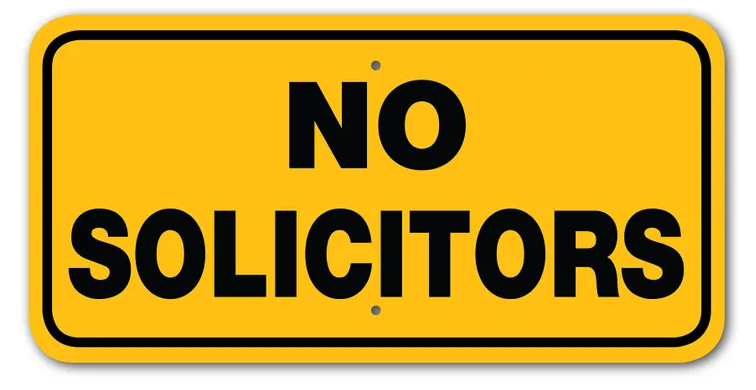 Noble Beasts - No Solicitors Sign