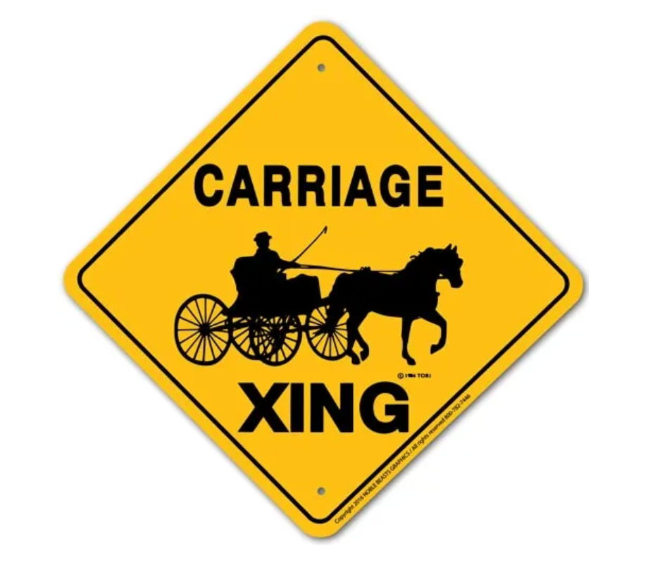 Noble Beasts - Carriage (Single 4/Wheel) X-ing Sign