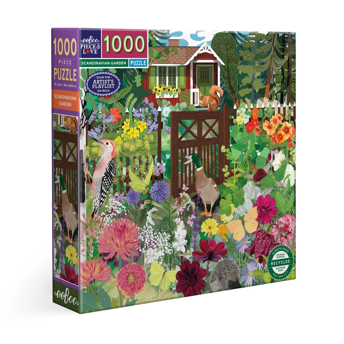 eeBoo - Scandinavian Garden 1000 Piece Puzzle