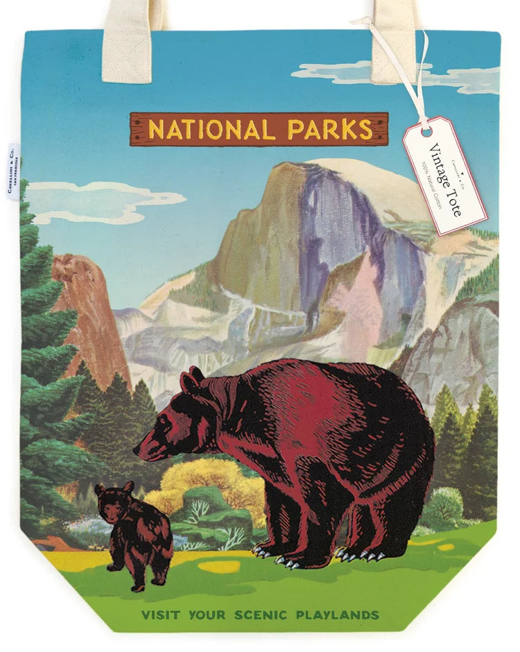 Cavallini Papers & Co - Tote Bag National Parks Bear
