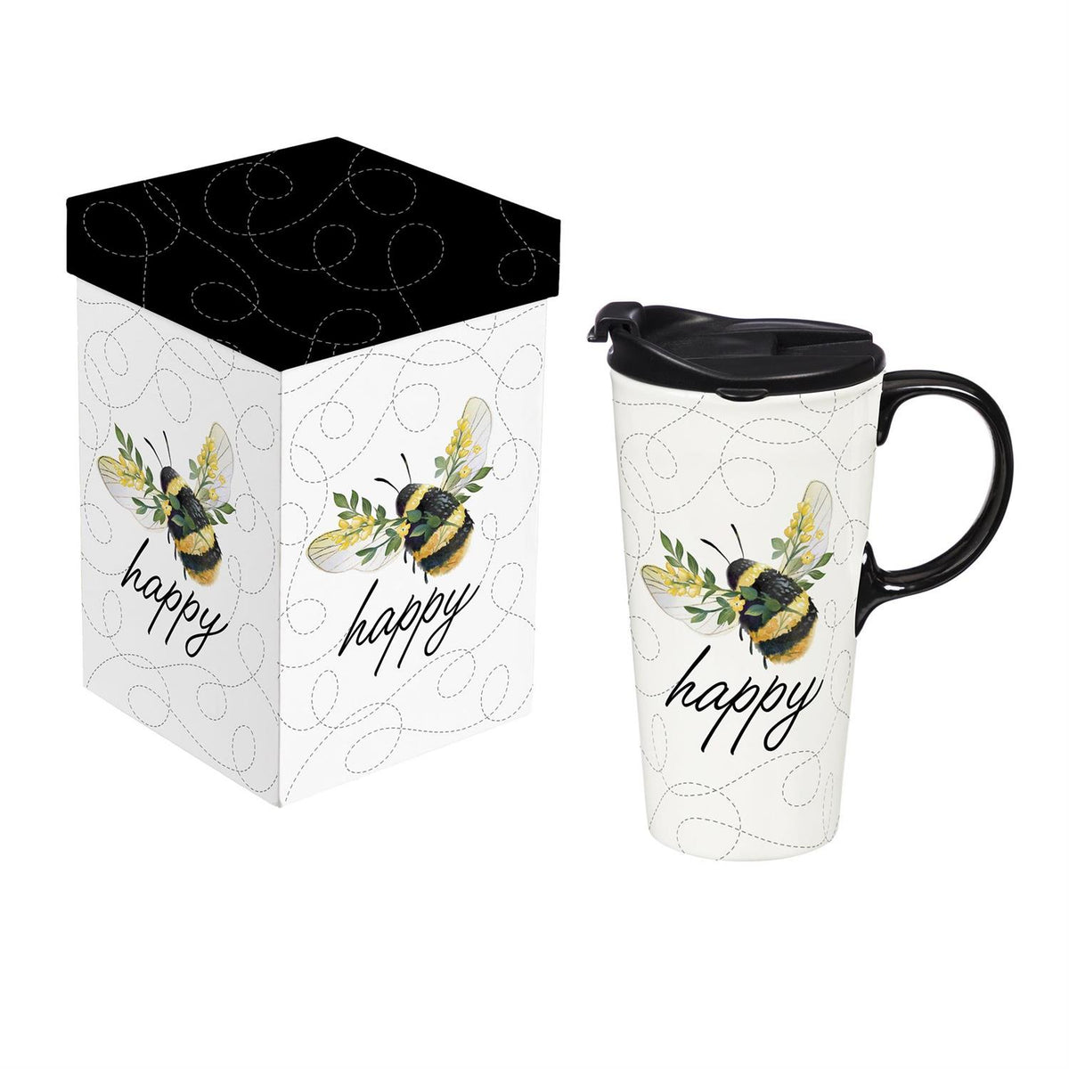 Evergreen Enterprises - Ceramic Cup Bee Happy - Southern Agriculture