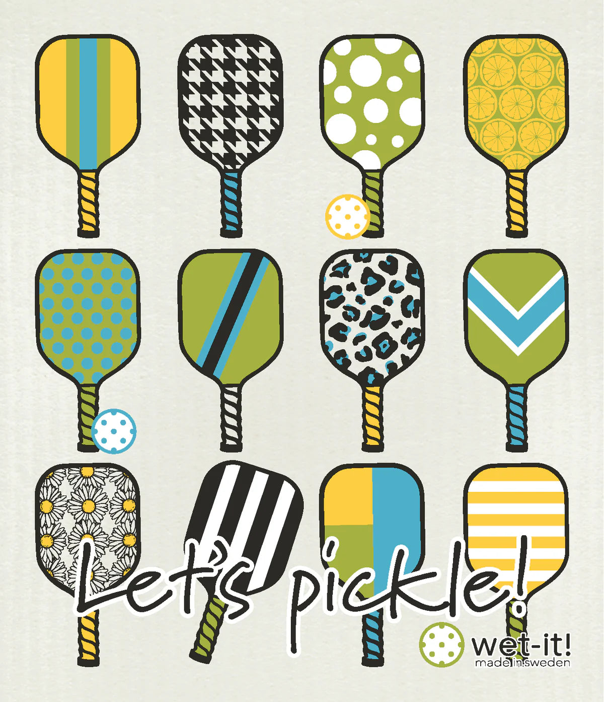 Wet-it! - Pickle Paddle Fun Swedish Cloth