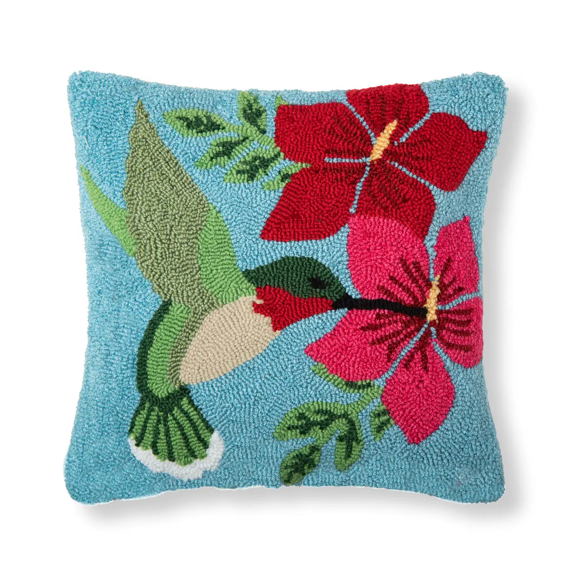 C & F Home - Humming Bird Floral Hooked Pillow