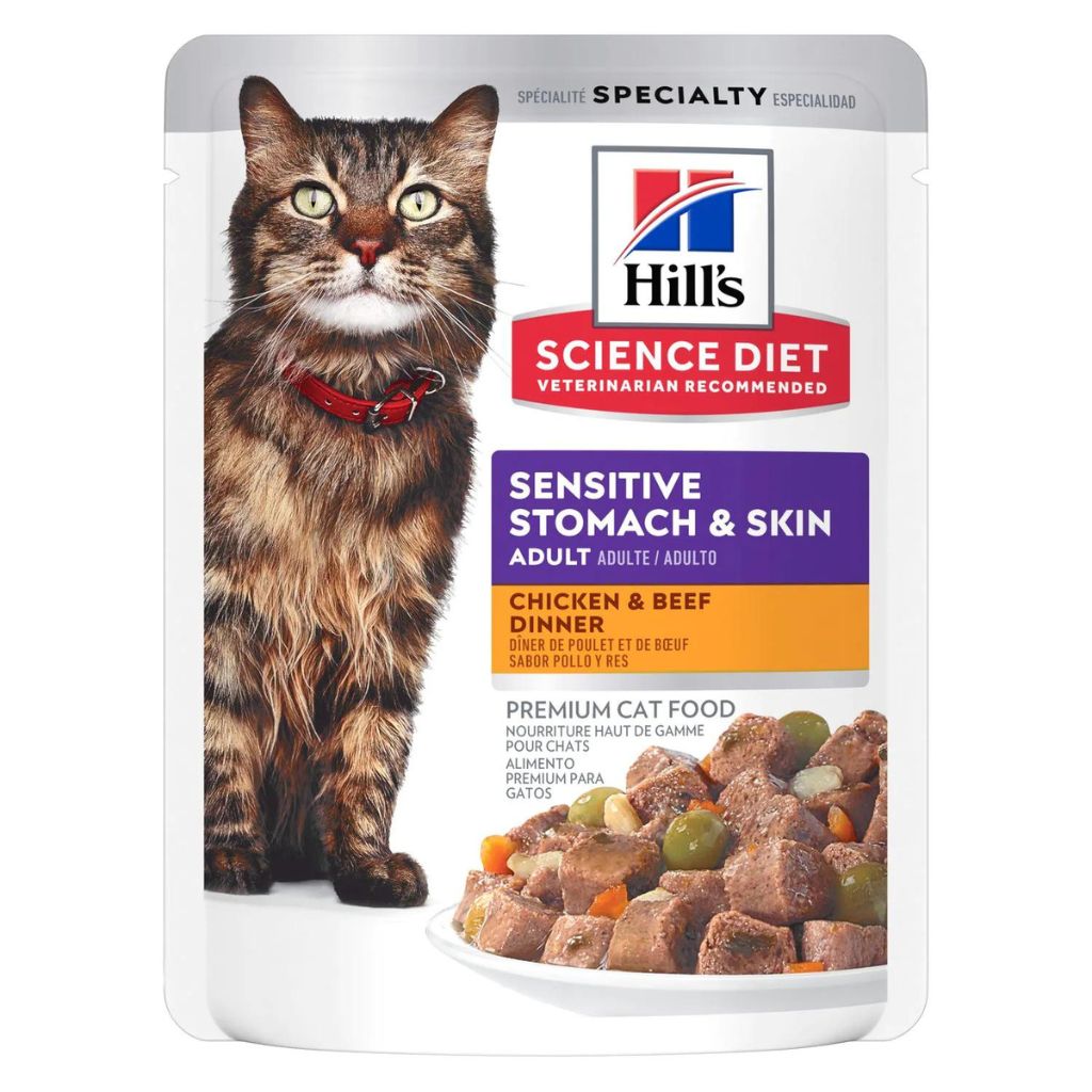 Hill's Science Diet - Adult Sensitive Stomach & Skin Chicken & Beef Cat Pouches - Southern Agriculture