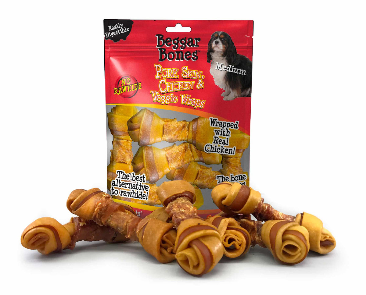 Savory Prime - Beggar Bones Pork Skin Chicken & Veggie Wraps
