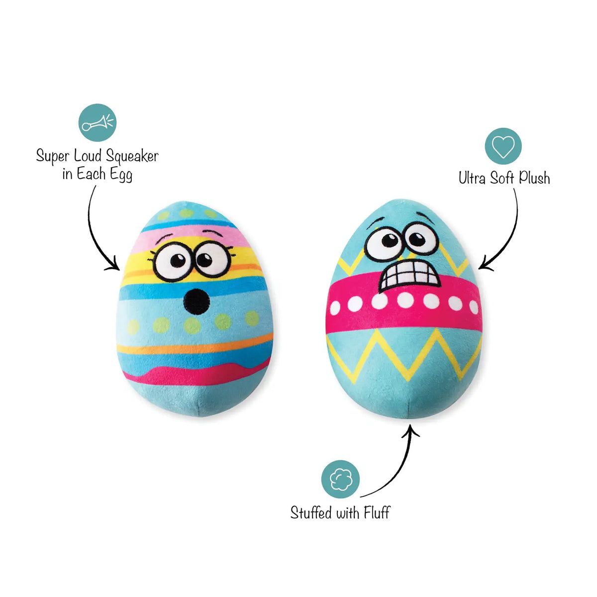 Petshop by Fringe Studio - Easter Egg Plush Dog Toy - Southern Agriculture
