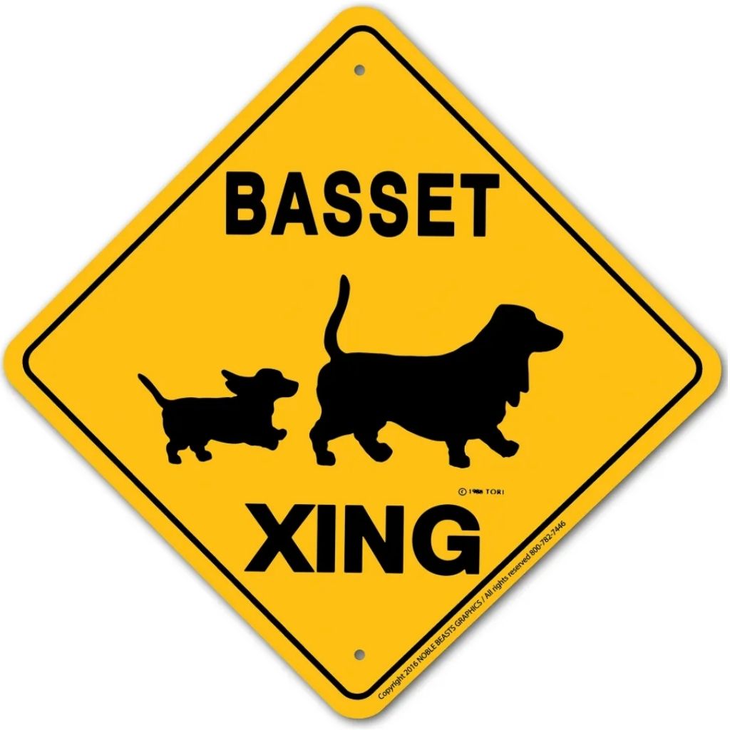 Noble Beasts - Basset Hound X-ing Sign