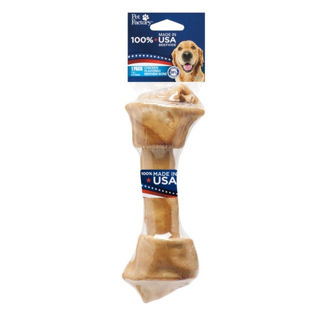 Pet Factory - Knotted Bone Rawhide Chicken Flavor - Southern Agriculture