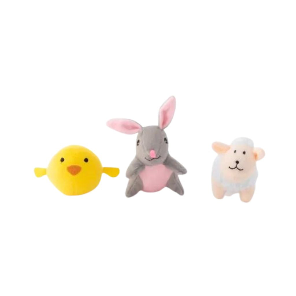 ZippyPaws - Easter Friends - Sheep, Chick & Bunny