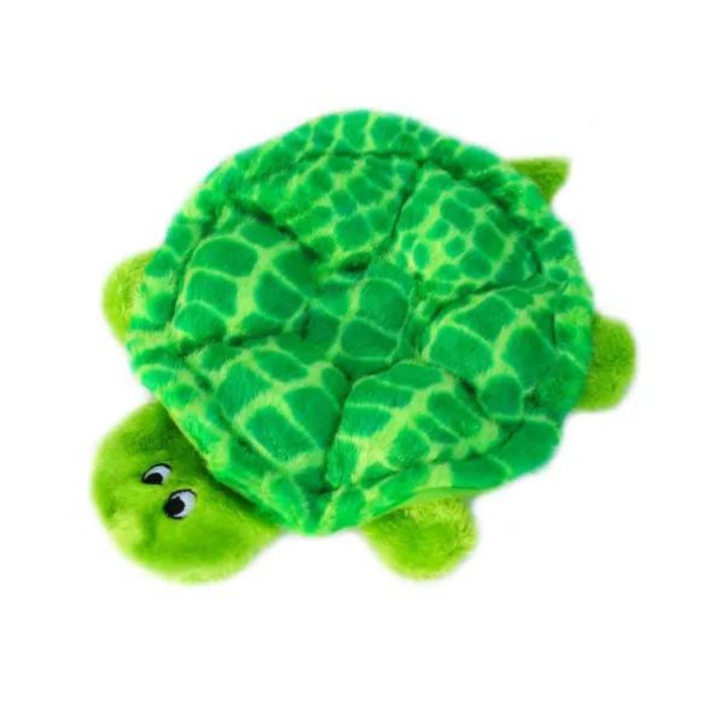 ZippyPaws - Squeakie Crawlers SlowPoke The Turtle - Flat With 7 Squeakers - Southern Agriculture
