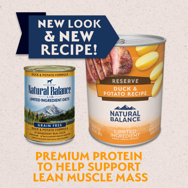 Natural Balance, LID Limited Ingredient Diets - All Breeds, Adult Dog Grain-Free Duck & Potato Formula Canned Dog Food - Southern Agriculture