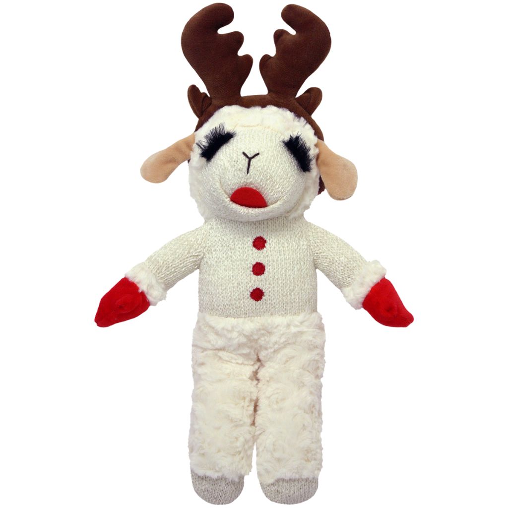 Multipet - Lambchop Holiday with Antlers Standing Dog Toy