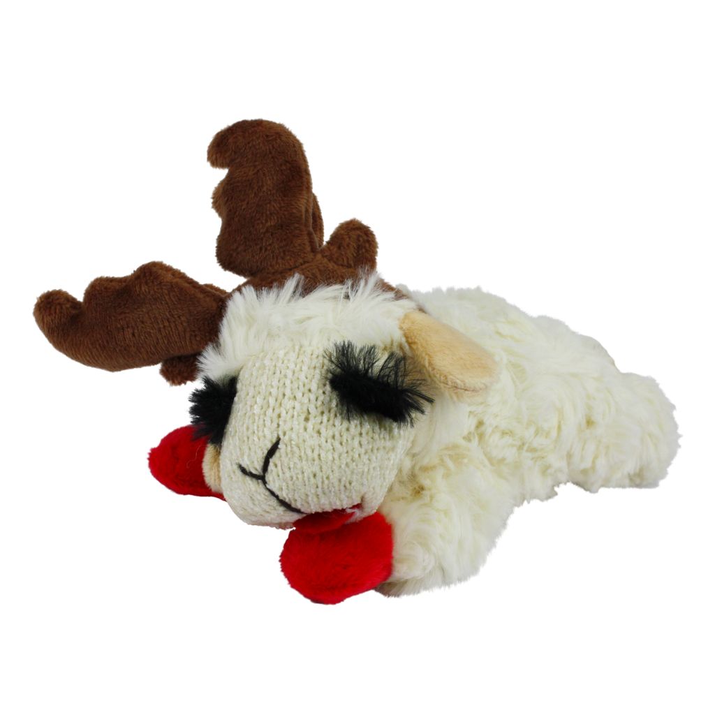 Multipet - Lambchop Holiday with Antlers Laying Dog Toy
