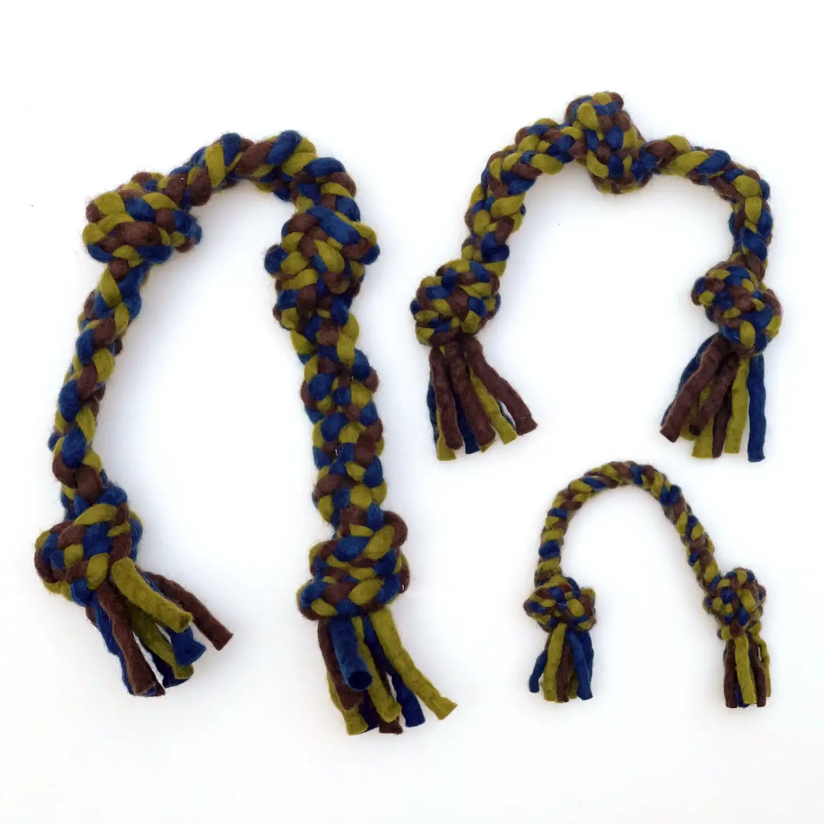 Dharma Dog Karma Cat - Dog Toy Knotted Rope Pull Navy/Green - Southern Agriculture