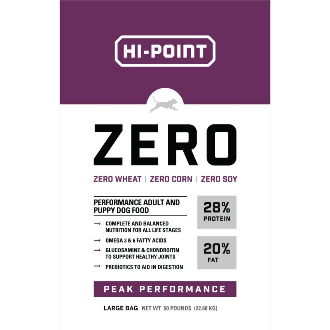 HI-Point ZERO Performance Dry Dog Food (28/20) - Southern Agriculture