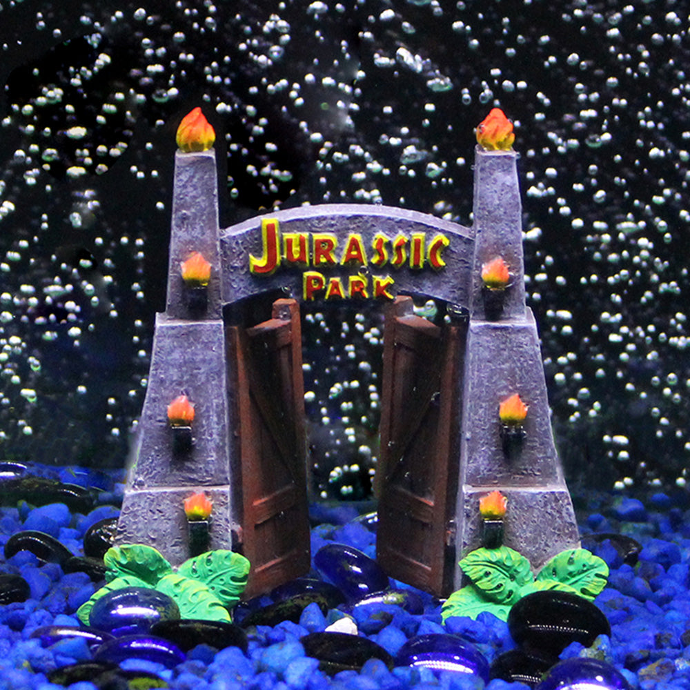 Penn-Plax - Jurassic Park Gates Ornament